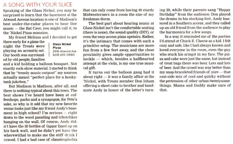 The Isthmus (April 18th, 2008)